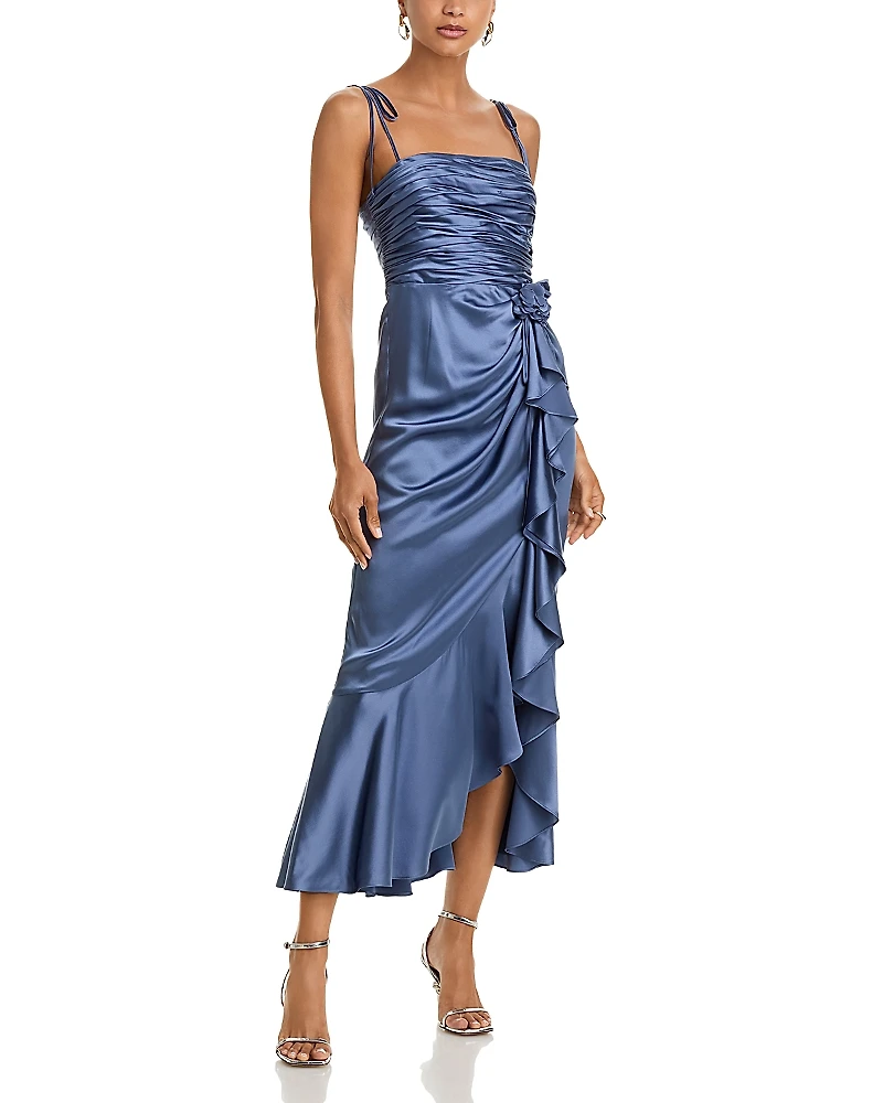 Cinq a Sept Mireya Silk Ruffled Dress