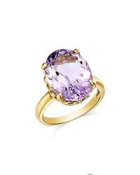 Bloomingdale's Fine Collection Oval Cut Rose Amethyst Ring