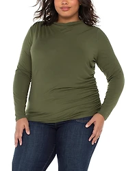 Liverpool Los Angeles Plus Mock Neck Top