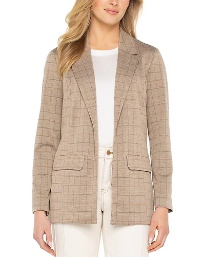 Liverpool Los Angeles Boyfriend Grid Print Blazer