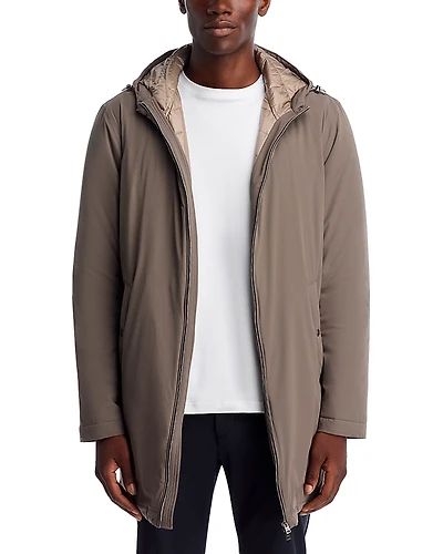Herno Travel Nylon Stretch Packable Hooded Parka