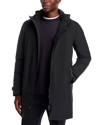 Herno Functional Wardrobe Waterproof Down Overcoat with Hidden Hood