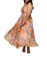 Plus Bromley Strapless Tulle Gown