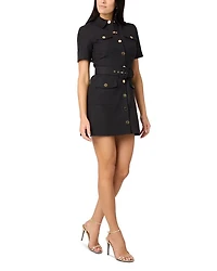Lydia Short Sleeve Belted Mini Dress