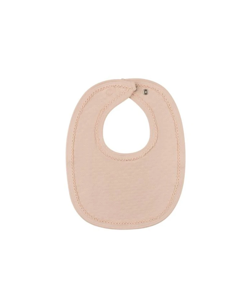Unisex Heart and Star Button Pointelle Collection Bib - Baby
