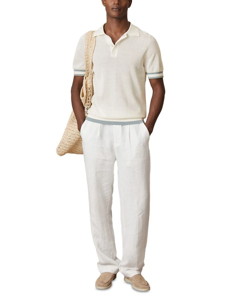 Knit Mesh Polo Shirt