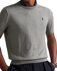 Cotton Crewneck Short Sleeve Sweater