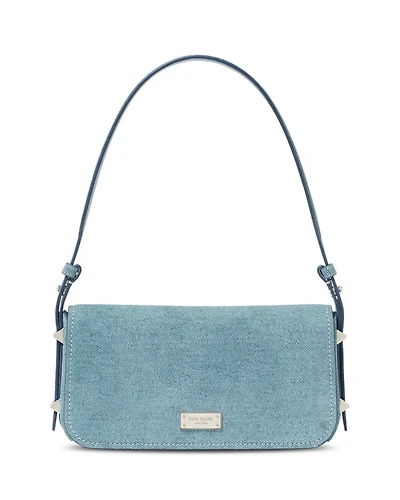 Liv Denim Look Leather Shoulder Bag