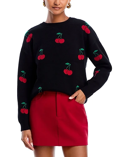 Aqua Cherry Crewneck Sweater - Exclusive