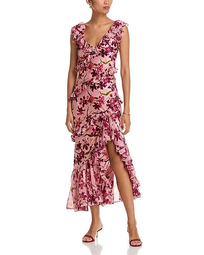 Cinq a Sept Trailing Hibiscus Ora Dress