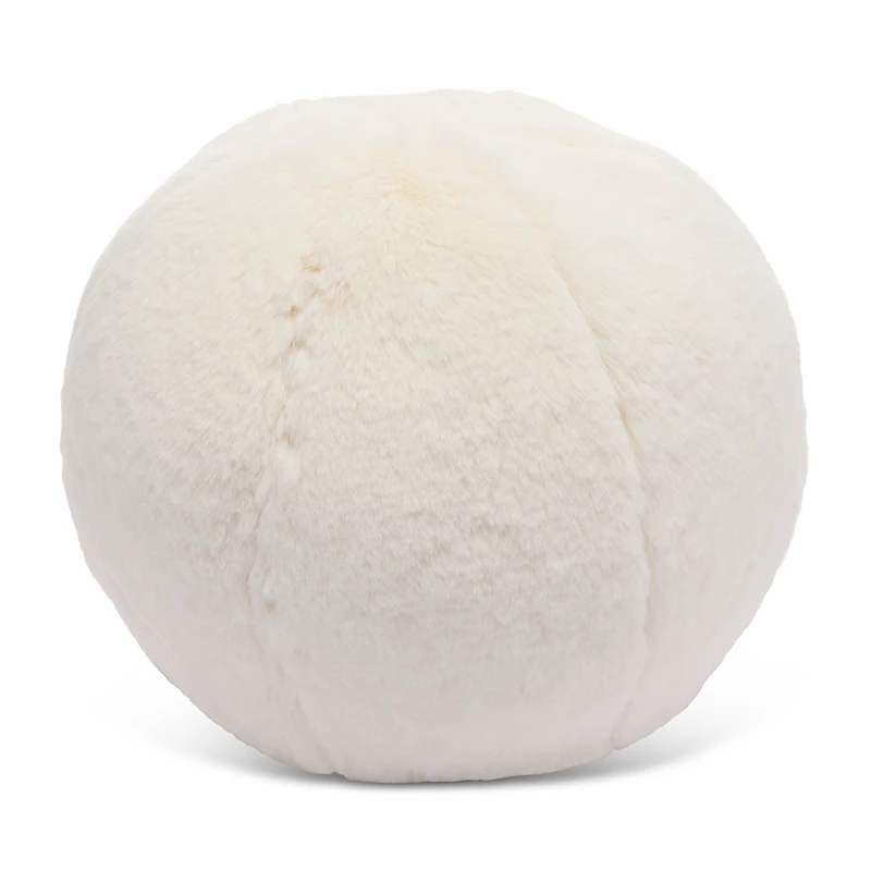 Aqua Big Rabbit Faux Fur Ball Pillow