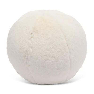 Aqua Big Rabbit Faux Fur Ball Pillow