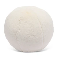 Aqua Big Rabbit Faux Fur Ball Pillow