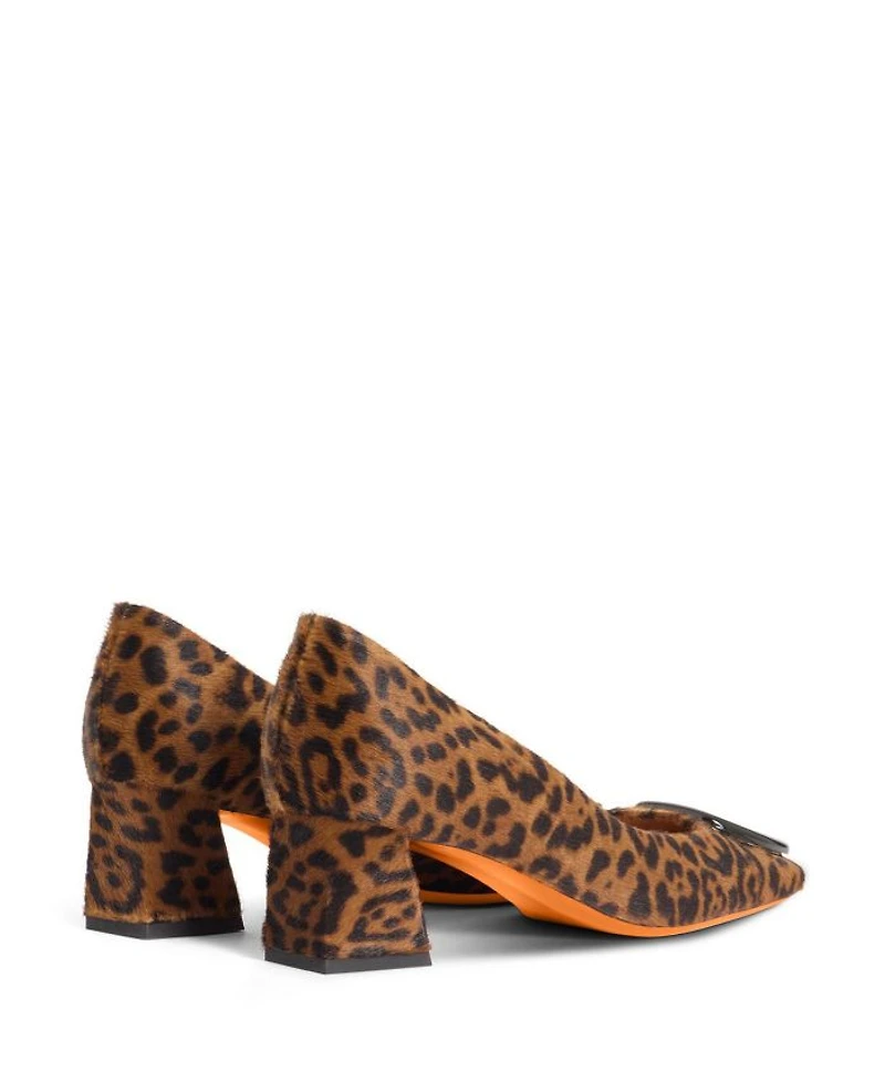 Women's Animal-Print Cavallino Mid-Heel Pump