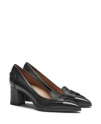 Santoni Women's Leather Mid-Heel Pumps