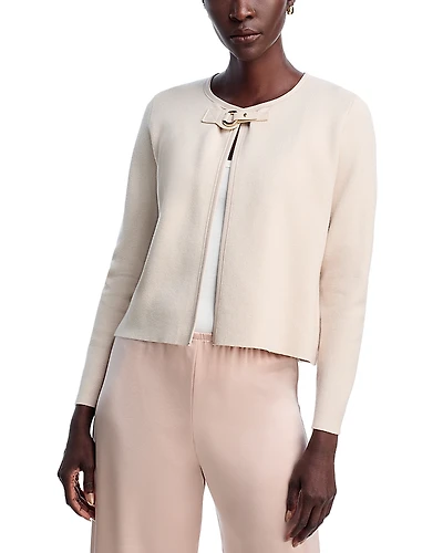 Sioni Faux Leather Toggle Cardigan