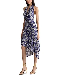 Dani Draped Cowl Neck Asymmetric Dress