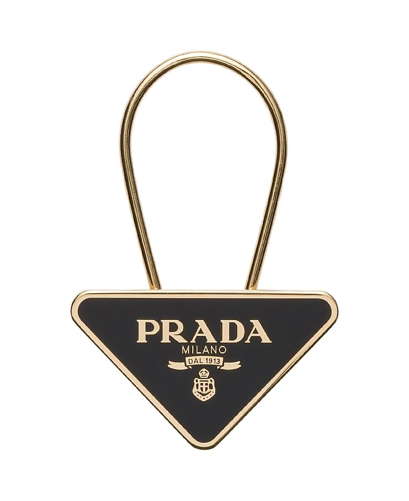 Prada Enameled Metal Key Ring
