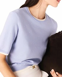 Wool Short Sleeve Sweater