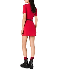 Short Ribbed Knit Dress