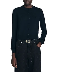 Sandro Emile Ruffled Cardigan