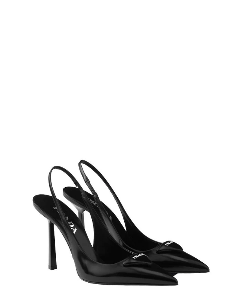 Women's Brushed Leather Slingback Pumps