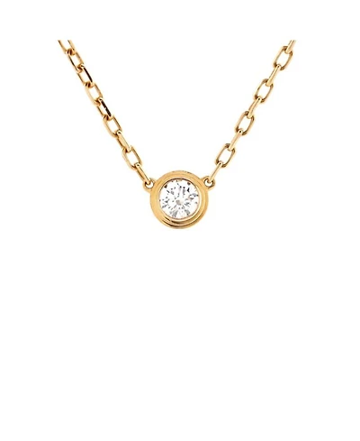 Small Cartier D'Amour Pendant Necklace 18K Rose Gold with Diamond