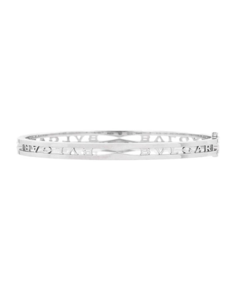 B.Zero1 Hinged Bangle Bracelet 18K White Gold