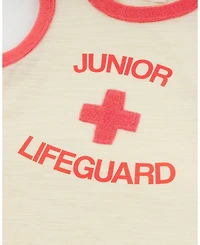 Unisex Billie Slub Ringer "LIFEGUARD" Screenprint Tank - Baby, Little Kid