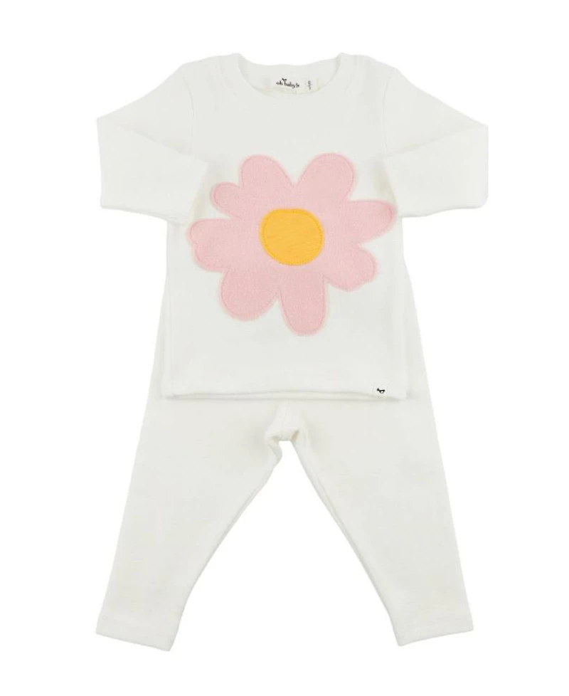 Girls' Daisy Applique Two Piece Set - Baby