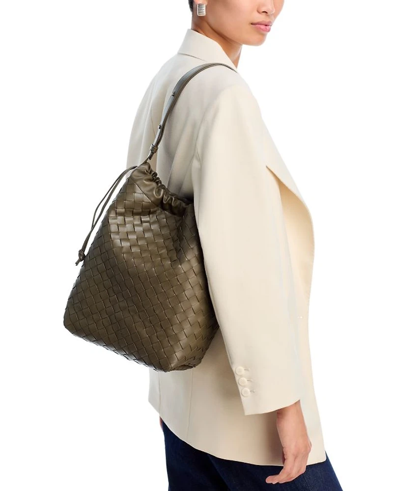Avenue Intrecciato Leather Shoulder Bag