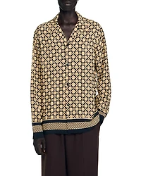 Printed Loose Fit Button Shirt