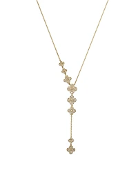 Bloomingdale's Fine Collection Pave Diamond Clover Y Necklace