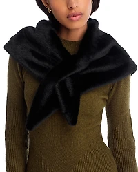 Herno Faux Fur Triangle Foulard