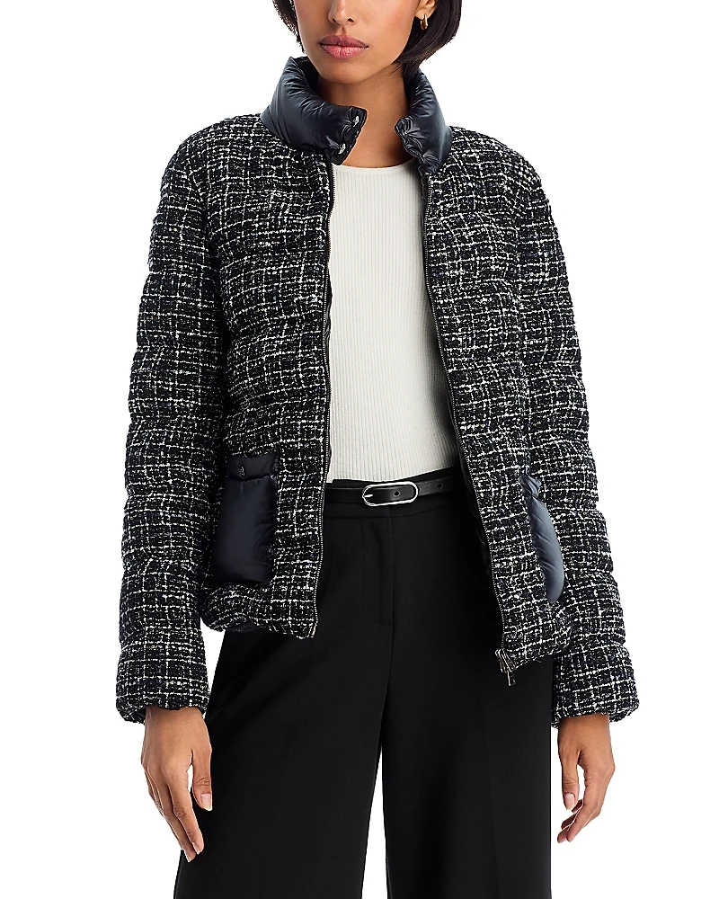 Herno Tweed Short Puffer Jacket