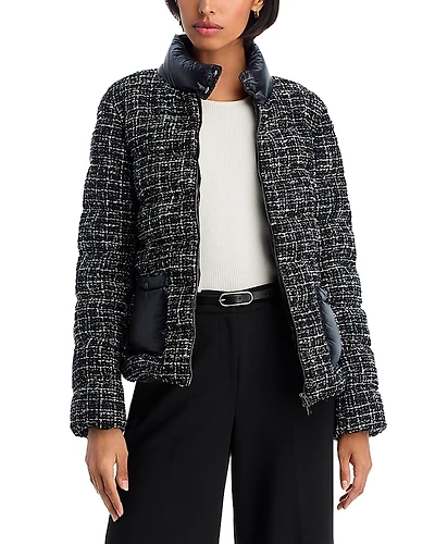 Herno Tweed Short Puffer Jacket