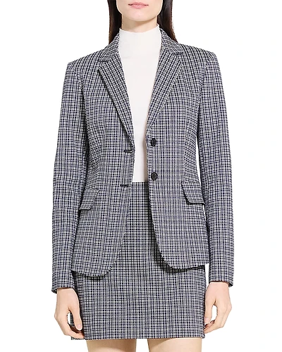 Theory Carissa Plaid Blazer