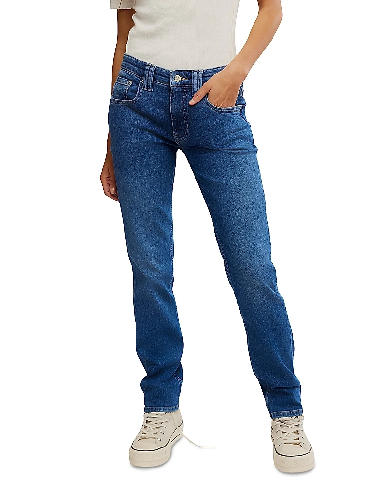 Free People Oracle Low Rise Slim Straight Jeans