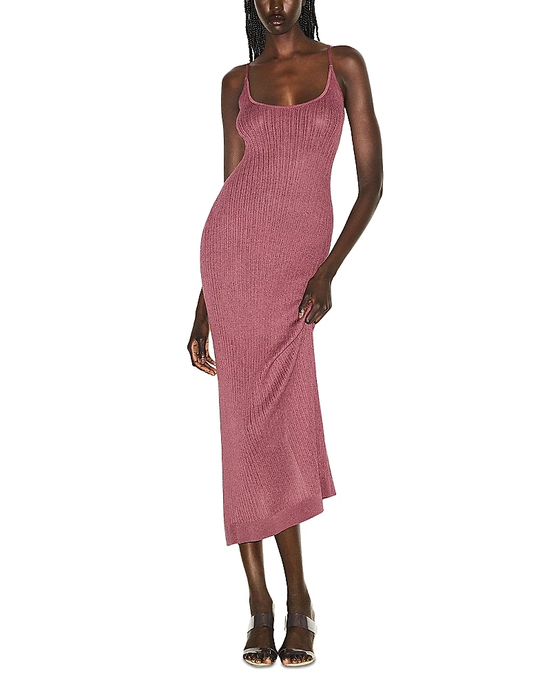 Skims Sheer Knit Midi Dress