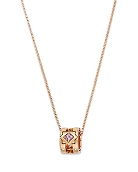 Roberto Coin 18K Rose Gold Diamond & Sapphire Navarra Rondelle Necklace, 18
