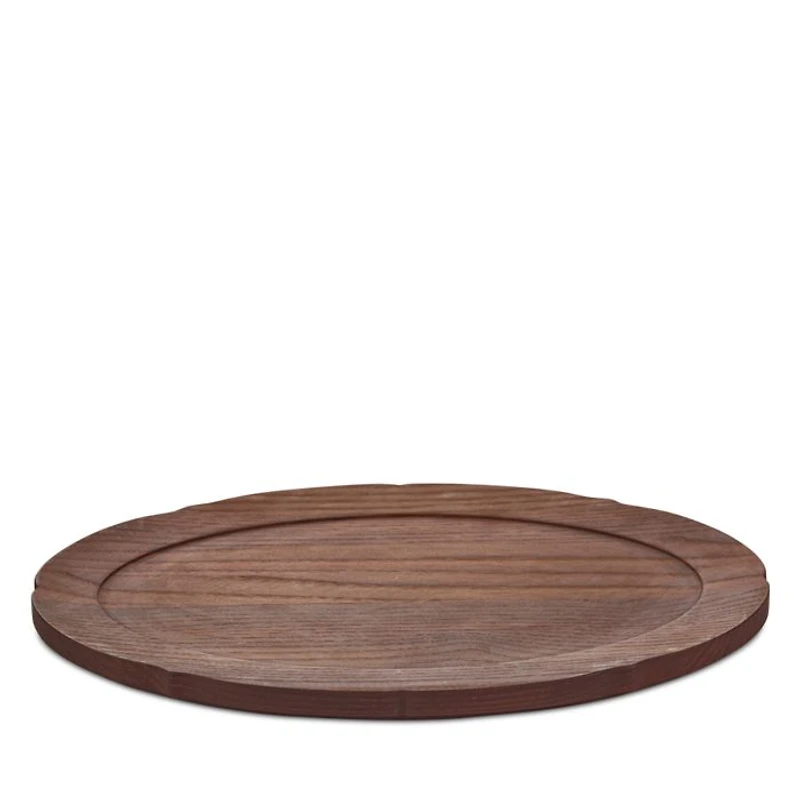 Silhouette Oval Tray, Dark Brown