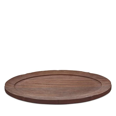 Silhouette Oval Tray, Dark Brown