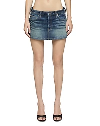 Eb Denim Cherry Mini Skirt