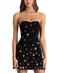 Alice and Olivia Iva Embellished Mini Dress