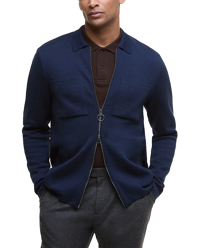 Barbour Crosscombe Zip Front Sweater