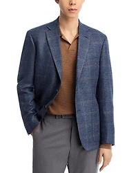 The Men's Store at Bloomingdale's Loro Piana Wool & Silk Fabric Windowpane Unstructured Regular Fit Sport Coat - Exclusive