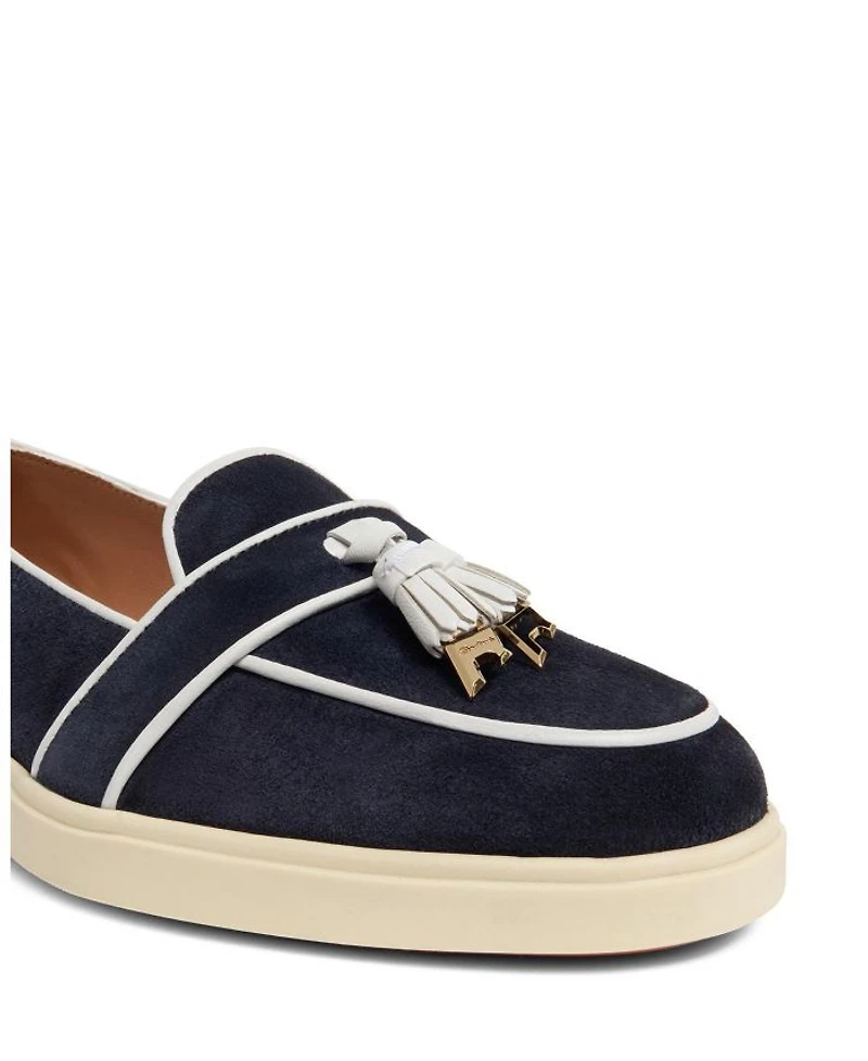 Women's Suede and Leather Tassel Loafer