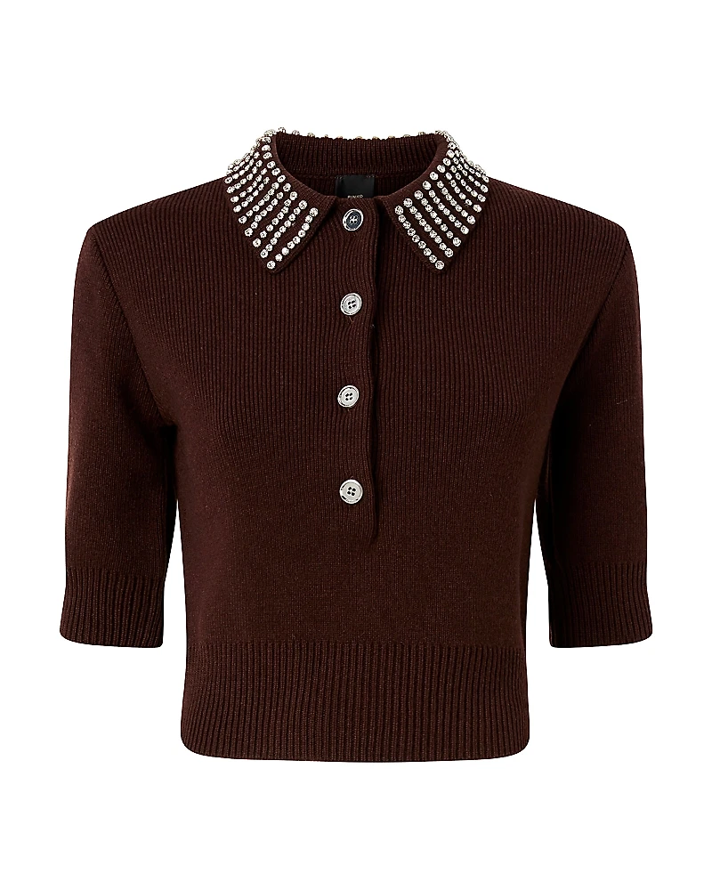 Pinko Emilia Rhinestone Embellished Sweater