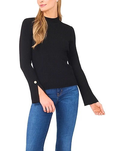 Ted Baker Alivia Mock Neck Button Cuff Sweater