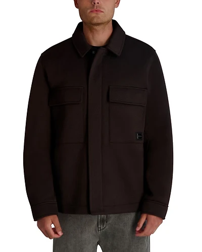 Twill Collared Shirt Jacket